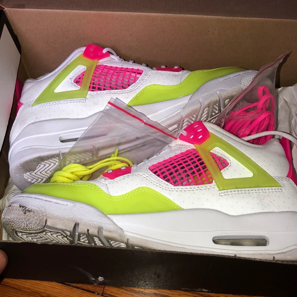 Jordan 4 Retro Gs “lemon Venom”